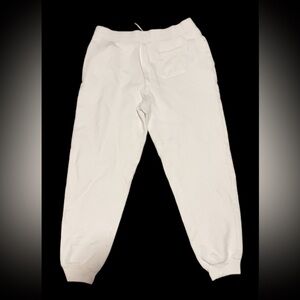 Ralph Lauren White Sweatpants with Blue Logo